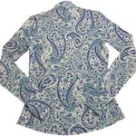 Sigrid Olsen  Golf Tennis Paisley Full Zip Athletic Long Sleeve Shirt Jacket XS Photo 2