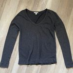 James Perse V Neck Long Sleeve Pullover Sweater Blue Gray (Small) Photo 0