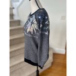 Victoria's Secret Pink VS Grey Iridescent Fair Isle Snowflake Christmas Holiday Sweater Photo 2