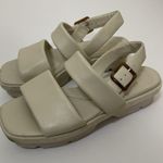 Vince . Bowie Lug Sandal in Moonlight White Leather strappy platform sandals 9.5 Photo 0