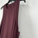 Athleta Essence Relaxed High Low Hem Tank Top Burgundy Racerback Size S Photo 4