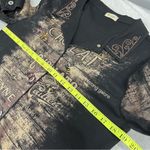 Vintage Cactus M Black Brown Chocolat theme rhinestone button down Jean Jacket Size M Photo 3