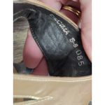 Donald Pliner Donald J Pliner Decima Golden Patent Leather Thong Open Toe Wedge Sandals 8M Photo 5