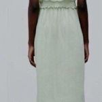 ZARA  eyelet ruffle midi long dress Photo 2