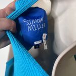 Simon Miller Mawga Asymmetric Tank Ribbed Mini Dress sz S Blue Photo 2