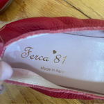 FERCA 81 Italian Leather Red Bow Ballet Flats Shoes Size 38 New Photo 5