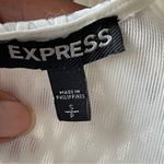 EXPRESS | White Textured Sleeveless Crop Top Sz S Photo 4