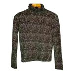 ZARA Animal Leopard Print Turtleneck Knit Top! Size medium (it runs small) Photo 2