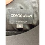 Giorgio Armani Cap Sleeve Round Neck Midi Shift Dress Black Women's Size 46 / 10 Photo 2