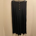 Lulus  Stroll on Over Black Button-Front Wide Leg Pants Size M Photo 3