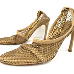 Bottega Veneta Stretch Chain Ankle Strap Nappa Leather Heel Mesh Pumps Size 38.5 Photo 2