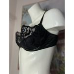 Victoria's Secret Victoria’s Secret Y2K Black Lace Sheer Push Up Bra 38C Leather Strap Vintage Photo 2