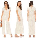 Free People Mia Empire-Waist Jumpsuit in Ivory Photo 2