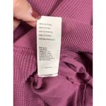 Free People Santa Clara Oversized Waffle Knit V Neck Long Sleeve Top Purple Sz M Photo 3