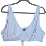 Sunday in Brooklyn  Anthropologie Terry Cloth Light Blue Bra NWT Size Large Photo 0