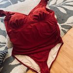 Kona Sol tummy control red wine one piece swimwear Photo 2