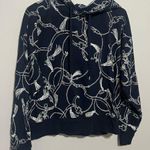 Lauren Ralph Lauren Womens M French Terry Hoodie Equestrian Bridle Blue Horse Size M Photo 0