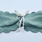 Marysia Riviera Bikini Swim Top Strapless Green Shimmer Size Large NEW Photo 0