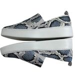 Vince Saxon 2 Mottled Cloud Snake Print Leather Slip-On Platform Sneaker Photo 2