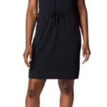 Columbia  Easy Does It! Black Drawstring Waist Utility Pocket Sun Dress Sz M Photo 0