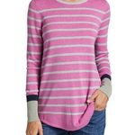 Nic+Zoe  Vital Striped Top Sweater Pullover, Pink Navy Grey Size S New w/Tag Photo 0