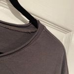 Madewell NWOT Size M Charcoal Gray Short Sleeve Crew Split Hem Pocket Tee Shirt Photo 4