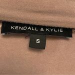 Kendall + Kylie Beige Mock Neck Collar Long Sleeve Bodysuit with Cutout Sz S Photo 1