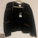 Tuckernuck NWT  Elegant Black Sweater with Gold Accents size small Photo 0