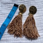 Francesca’s Collection Tan Tassel‎ Earrings Gold Photo 1