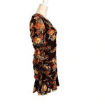 Veronica Beard NWT  Silk Hedera Floral Mini Dress Brown Size 10 Photo 10