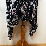 ALLSAINTS  Lizia Wing Abstract Floral Chiffon Shark Bite Hem Midi Dress Studded 2 Photo 3