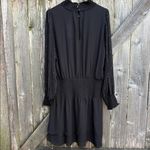 White House | Black Market NWT Rhinestone Studded Blouson Dress Black Large $170 Photo 12