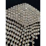 Vintage Rhinestone Waterfall Brooch Pin Jewelry Statement Piece Silver Photo 7