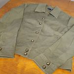 Jones New York  Green Denim Jean Jacket Large Vintage Photo 5