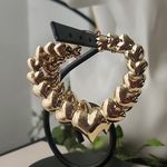 18k Gold Filled XL Hearts Heart Hoop Earrings Photo 3