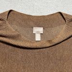 Chico's Chico’s 0 Women’s Brown Boat Neck Sweater 3/4 Sleeve Cashmere Blend S Photo 4