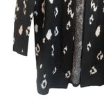 Talbots Women Cardigan Sweater XS Black White Open Front Long Line Cozy Office Photo 5