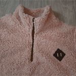 Cozy Soft Pink Sherpa Fleece Pullover Hoodie Womens Medium Photo 3