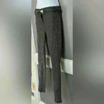 Chocolate Black and White Small Polka Dot Women's Trousers (503) Size M Photo 3