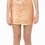 Forever 21 NWT Metallic Rose Gold Mini Skirt Photo 0