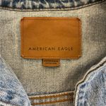 American Eagle  Denim Jacket Women’s XS Blue Jean Jacket Oversized Distressed Photo 1