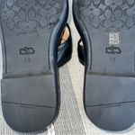 Coach  Womens Sylvie Leather Black Leather Thong Flatform Sandals Shoes NWOB Photo 6