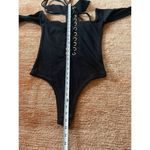 LOVE UNIVERSITY Black Long Sleeve Laceups Stretch Body Size L Size L Photo 6