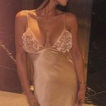 ZARA  dress maxi satin slip bodycon ruffled strappy wedding evening cocktail Photo 14