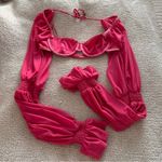 Dolls Kill Zya HOT PINK LOLITA Underwire balloon dramatic sleeve TOP Photo 5