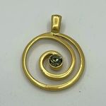 Lia Sophia  gold tone pendant with smokey gray rhinestone accent Photo 0