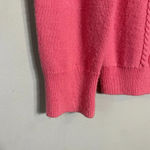Talbots Lambswool Cable Knit Crewneck Sweater Women's Medium Pink Pullover Wool Photo 7