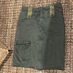 Miss Sixty Duo-Toned Army Green Cargo Pencil Skirt Size Medium Photo 0