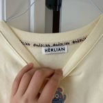 ZARA Cream Butter Yellow Little Monster Tshirt Photo 3