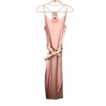 Halston Heritage HALSON HERITAGE Belted Satin Slip Midi Dress Sz Small‎ Photo 1